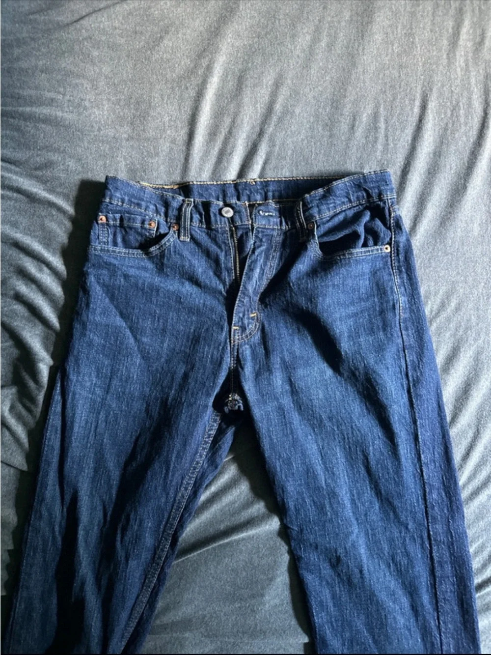 Levi's Men's Straight Leg Dark Blue Denim Jeans